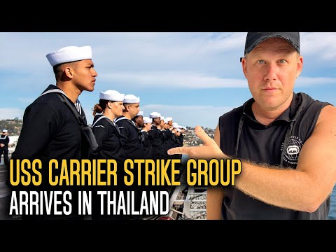 5000 US sailors arrive on THAILAND shores | USS Carl Vinson
